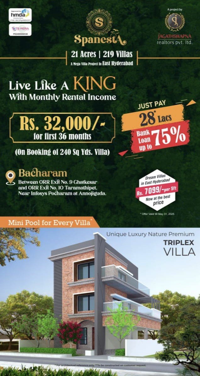 villa for sale at bacharam